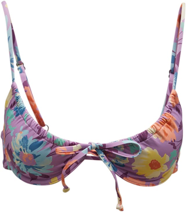 Product image for Salty Blonde Halleys Garden Tie-Front Underwire Bikini Top - Women's