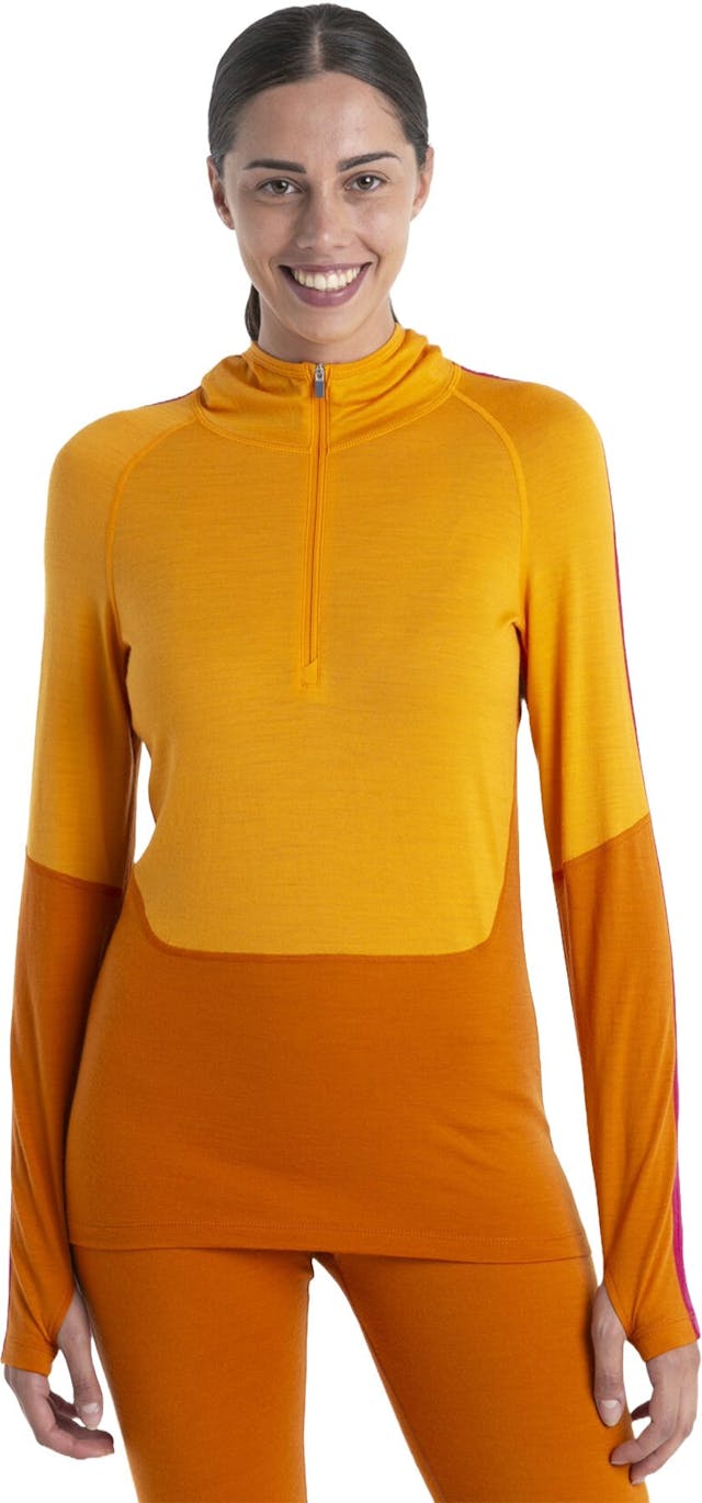 Product image for Merino 200 Sonebula Long Sleeve Half Zip Thermal Hood - Women's