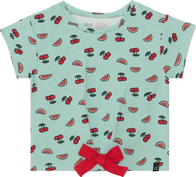 Product image for Organic Cotton Short Sleeve Top with Bow - Little Girls