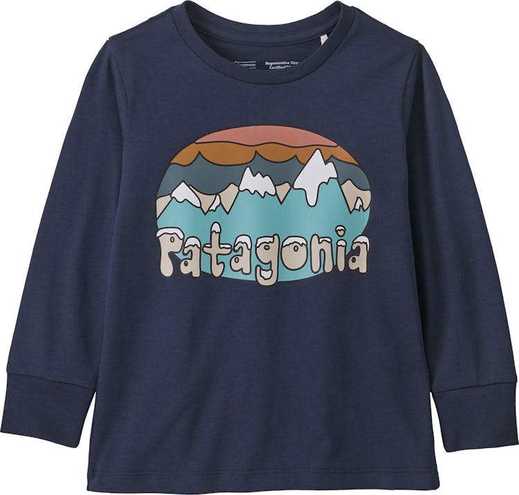 Product gallery image number 1 for product Regenerative Organic Certified Cotton Fitz Roy Flurries Long Sleeve T-Shirt - Baby