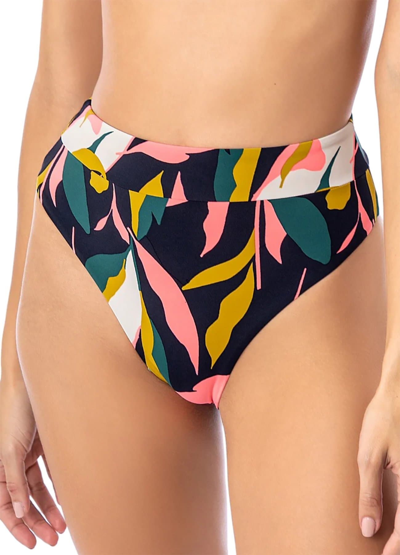 Product gallery image number 2 for product Suzy Q Lush Leaves High Rise Bikini Bottom - Women's