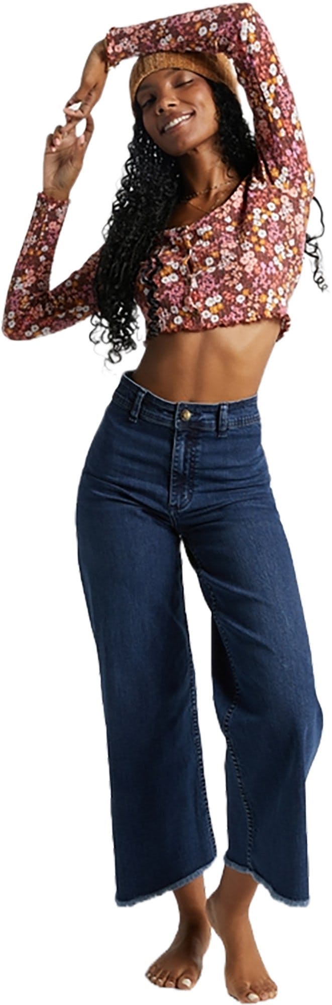 Image de produit pour Pantalon taille haute Free Fall Indigo - Femme