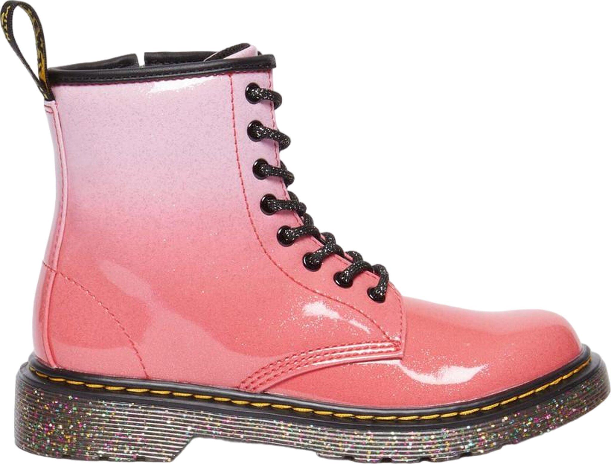 Product gallery image number 8 for product 1460 Gradient Glitter Leather Lace Up Boots - Junior