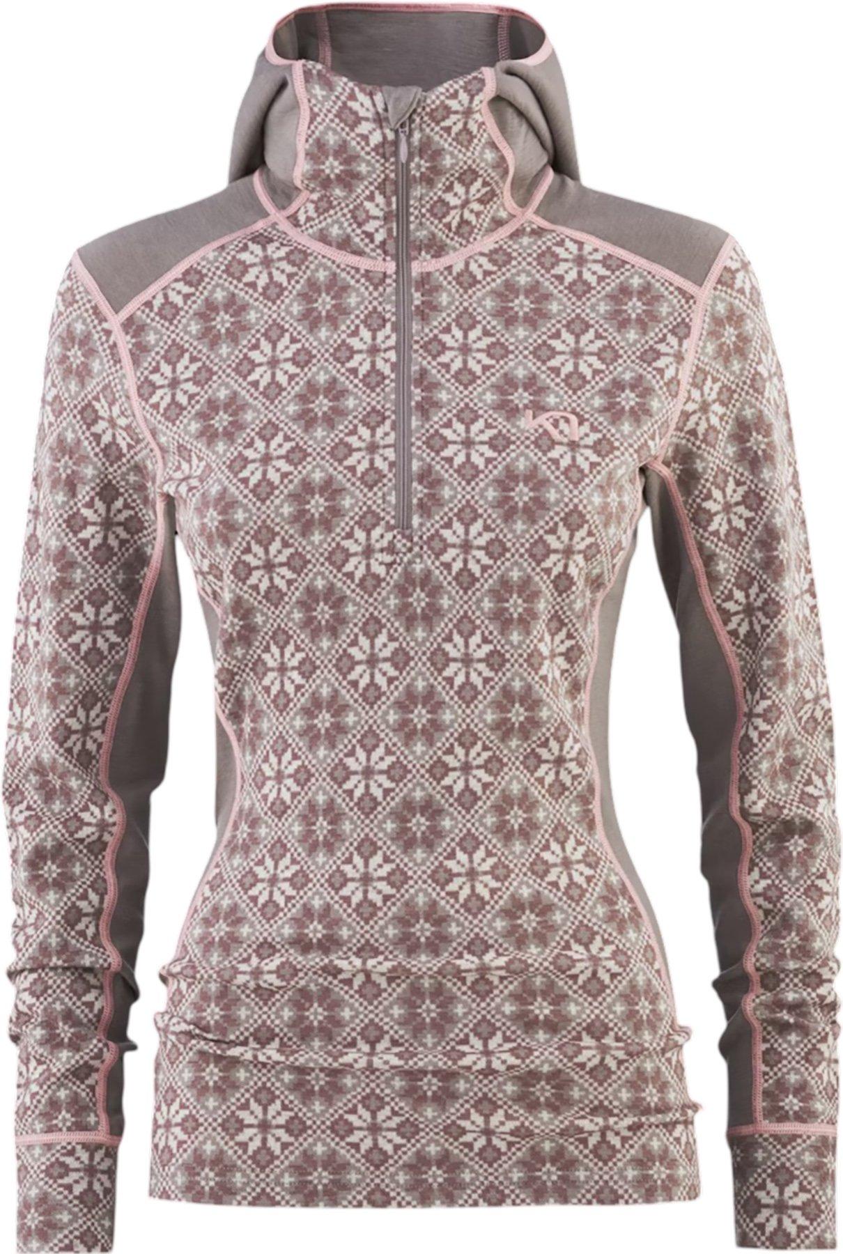 Product gallery image number 1 for product Rose Half-Zip Base Layer Top with Hood - Women's