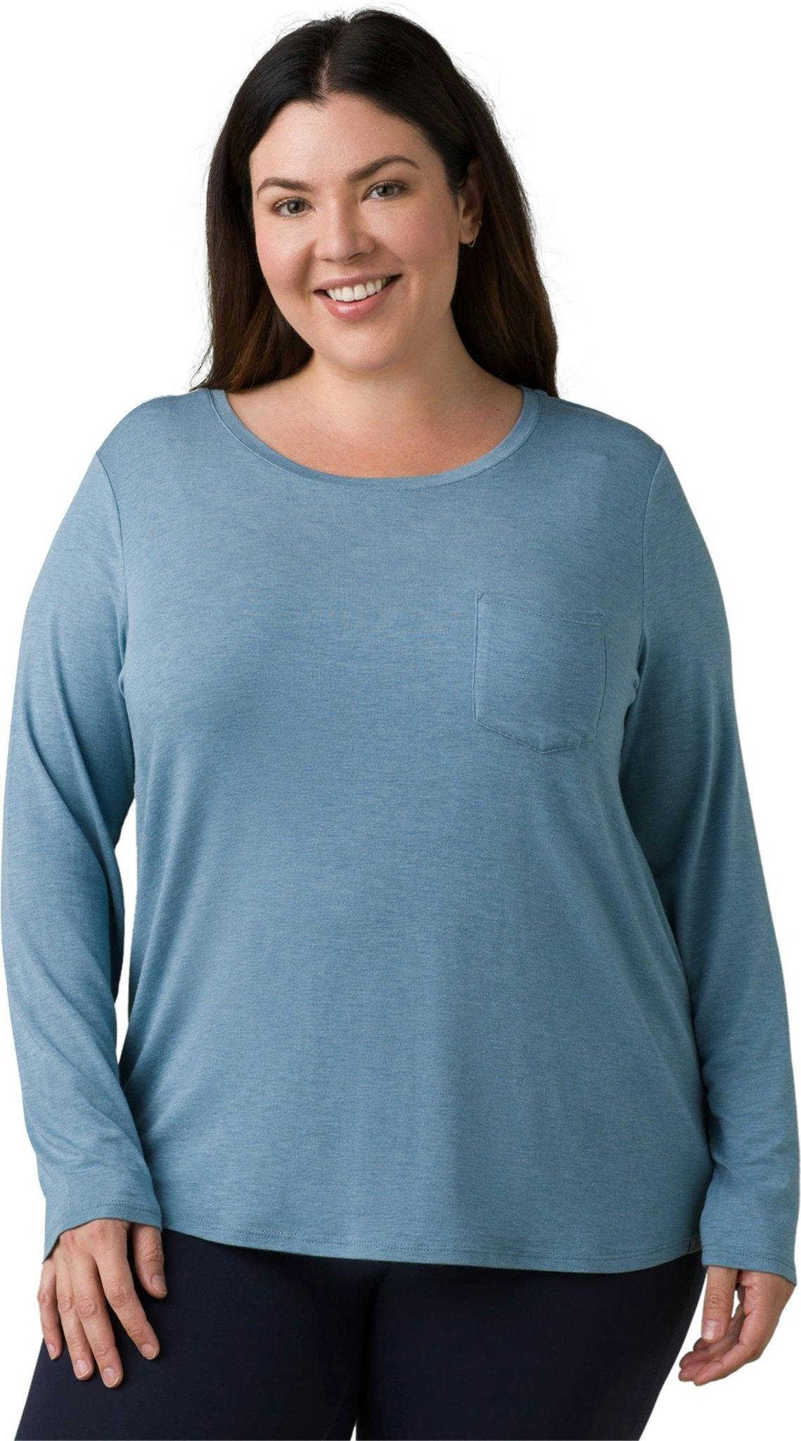 Product gallery image number 1 for product Foundation Plus Size Long Sleeve Top - Women's