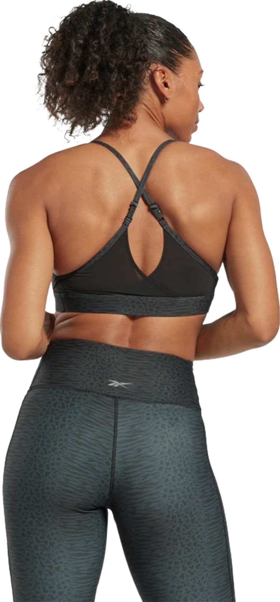 Product gallery image number 2 for product Lux Modern Safari Print Strappy Sports Bra - Women's