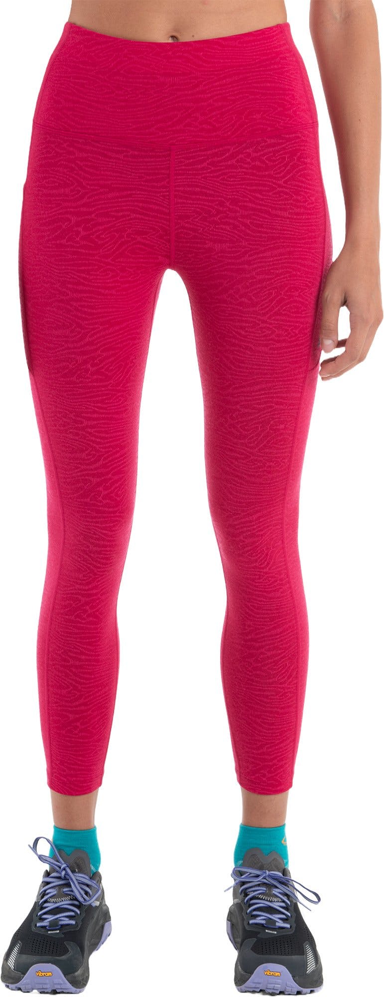 Product gallery image number 7 for product Merino Fastray High Rise Tights Topo Lines - Women's