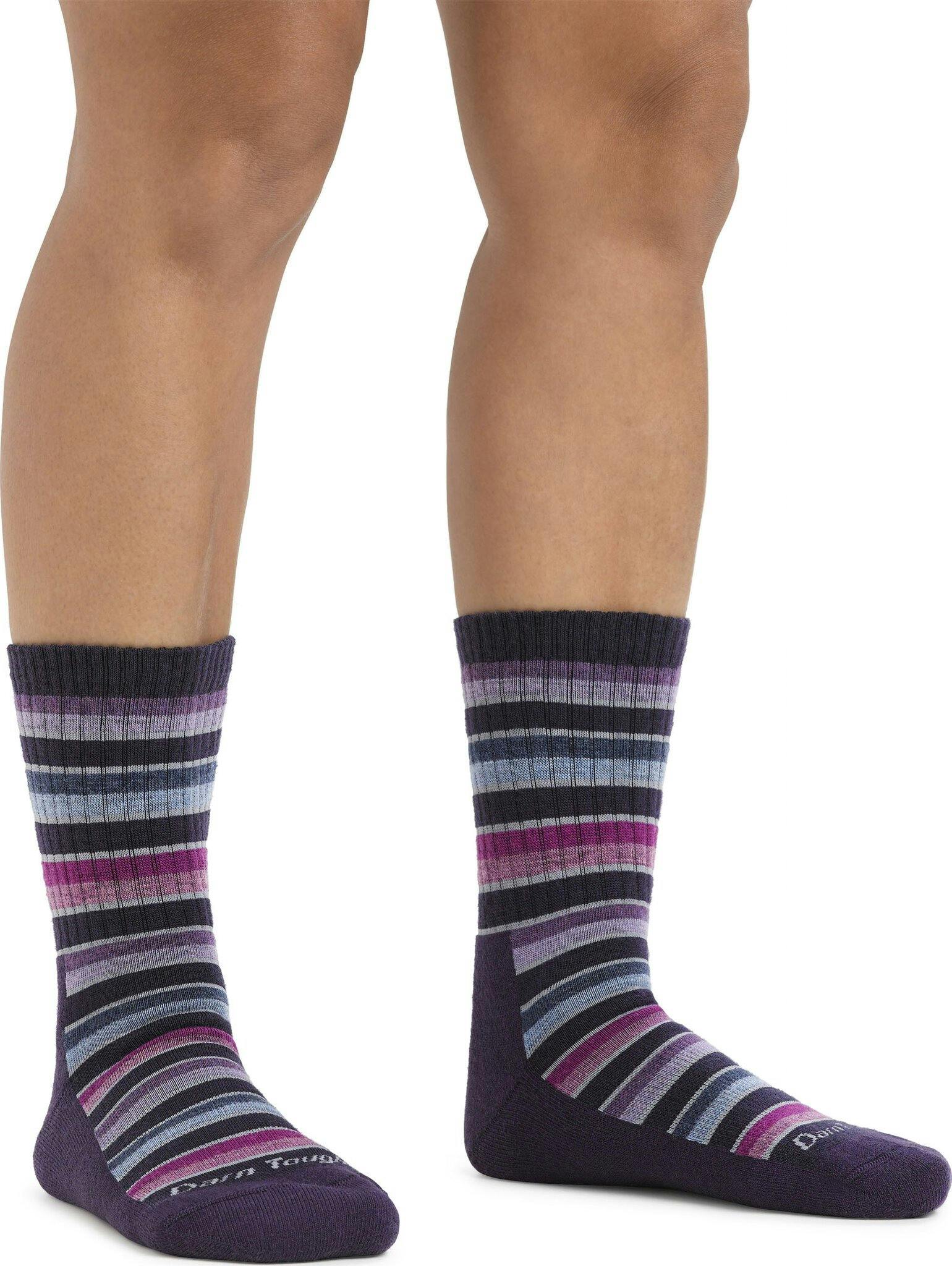 Product gallery image number 3 for product Decade Stripe Micro Crew Midweight with Cushion Socks - Women's