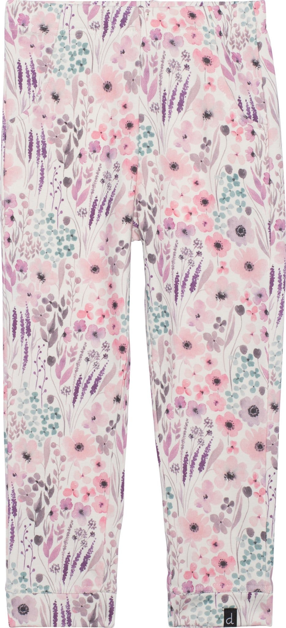 Image de produit pour Pantalon de jogging avec imprimé motif de fleurs en aquarelle - Petite Fille