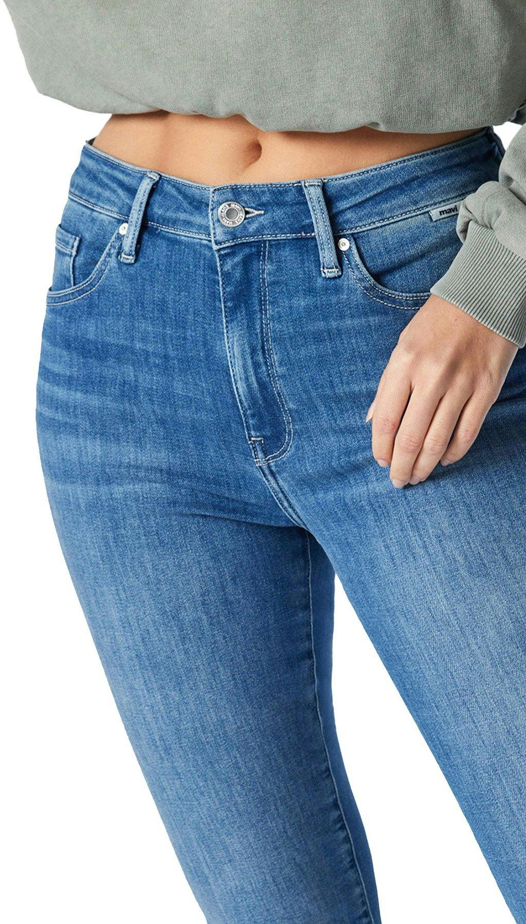 Numéro de l'image de la galerie de produits 4 pour le produit Jean Lt en denim bleu à plumes brossées Kathleen - Femme