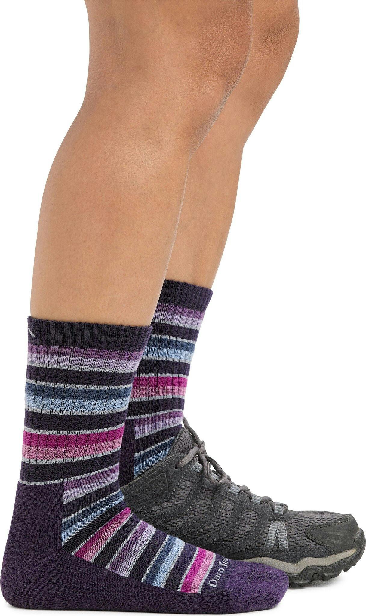 Product gallery image number 2 for product Decade Stripe Micro Crew Midweight with Cushion Socks - Women's