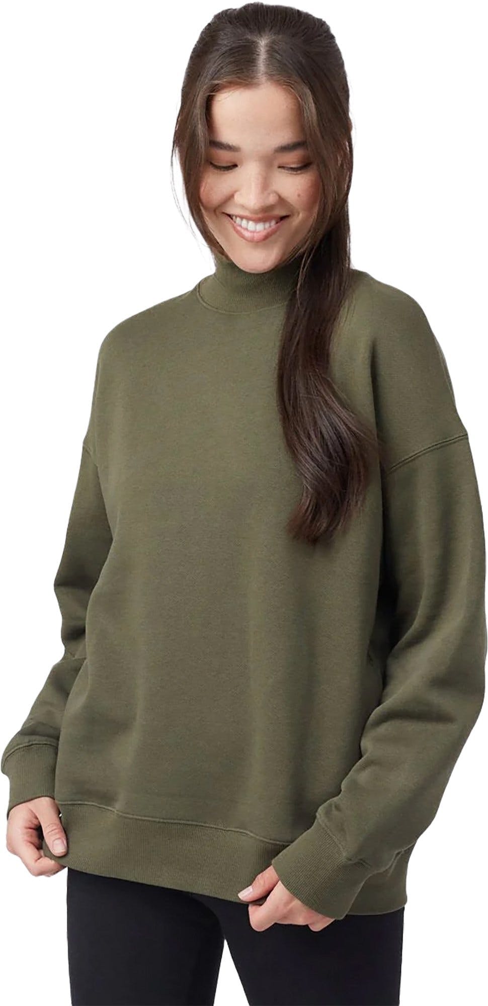 Product gallery image number 1 for product Oversized Mockneck Fleece Top - Women's