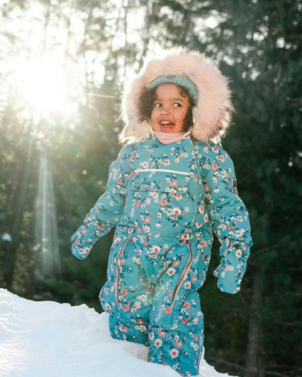 Numéro de l'image de la galerie de produits 3 pour le produit Habit de neige une pièce avec imprimé de fleur printanière - Bébé