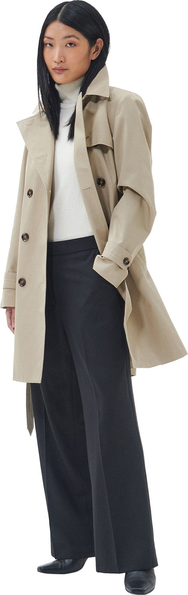 Product gallery image number 6 for product Short Greta Showerproof Trench Coat - Women's