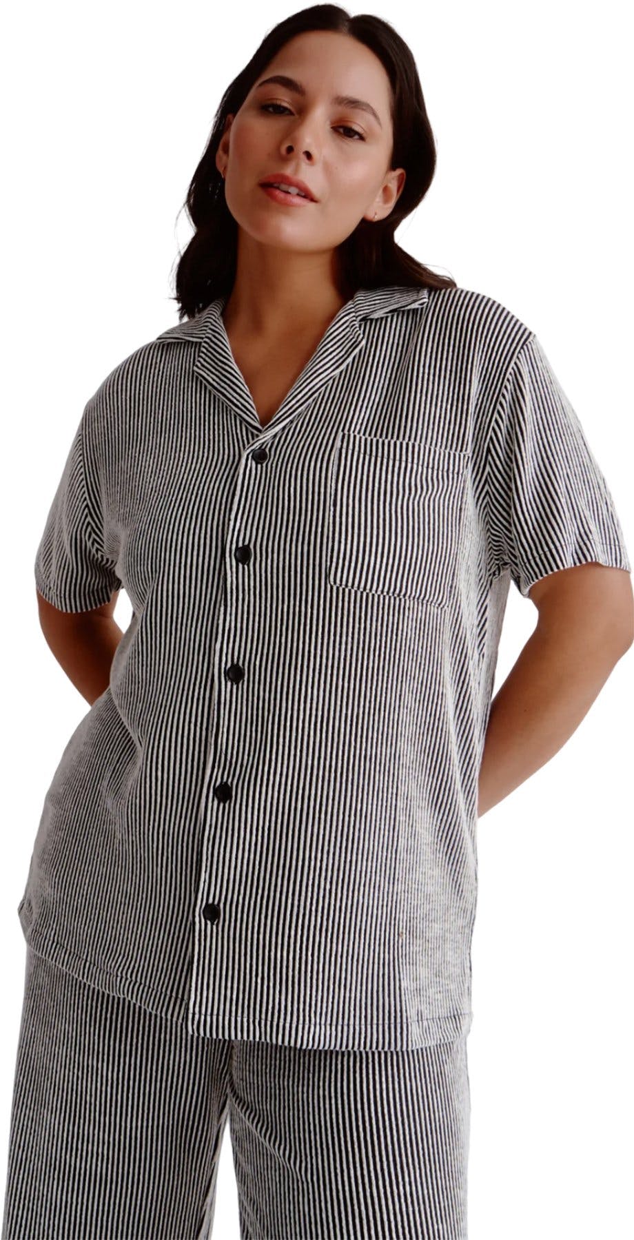 Product gallery image number 3 for product Recycled Short Sleeve Stripe Shirt - Women's