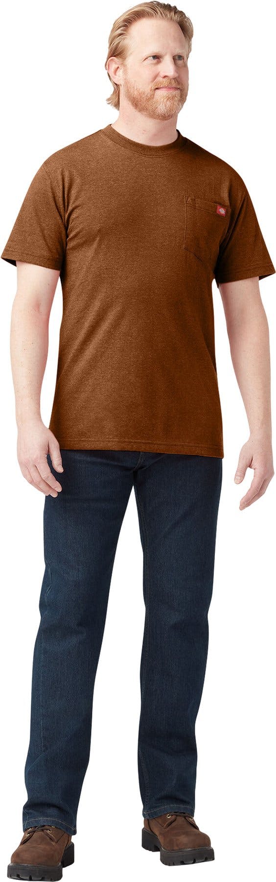 Numéro de l'image de la galerie de produits 3 pour le produit T-shirt épais chiné avec poche à manches courtes - Homme