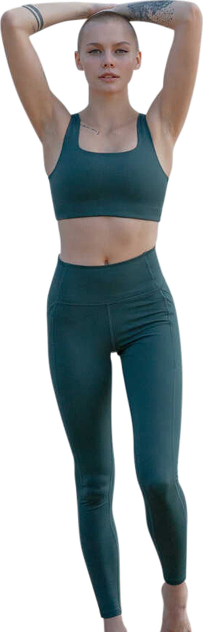 Image de produit pour Legging à taille haute 23,75 pouces compressif avec poches - Femme