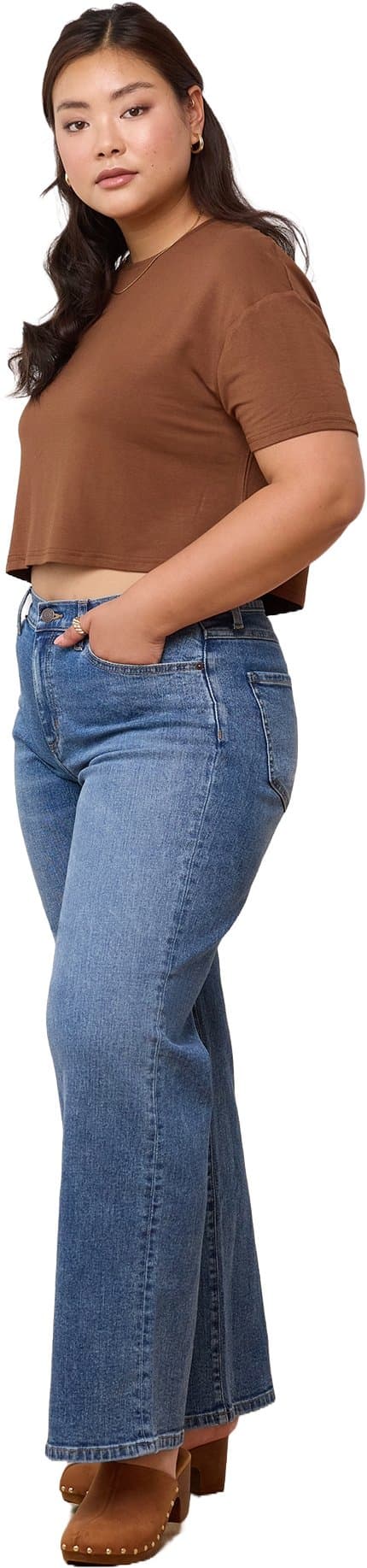 Numéro de l'image de la galerie de produits 2 pour le produit Jeans classique à jambe large - Femme