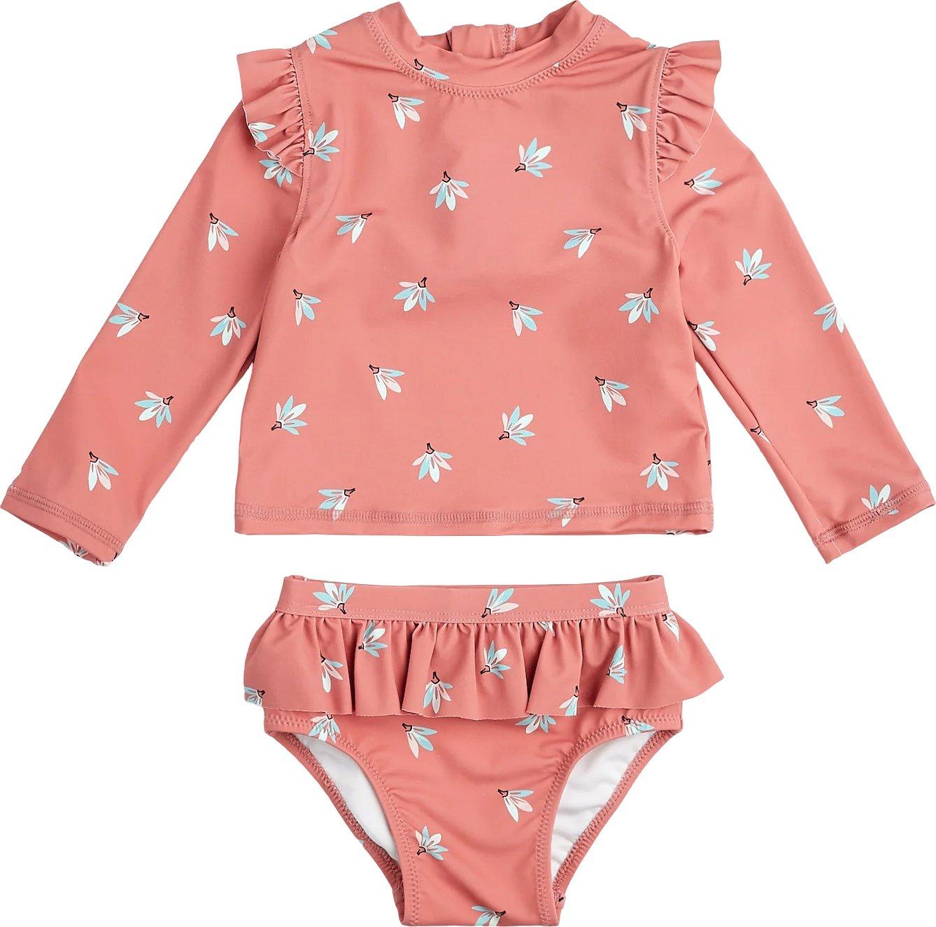 Product gallery image number 1 for product Long-Sleeve Rashguard Swim Set - Baby Girl