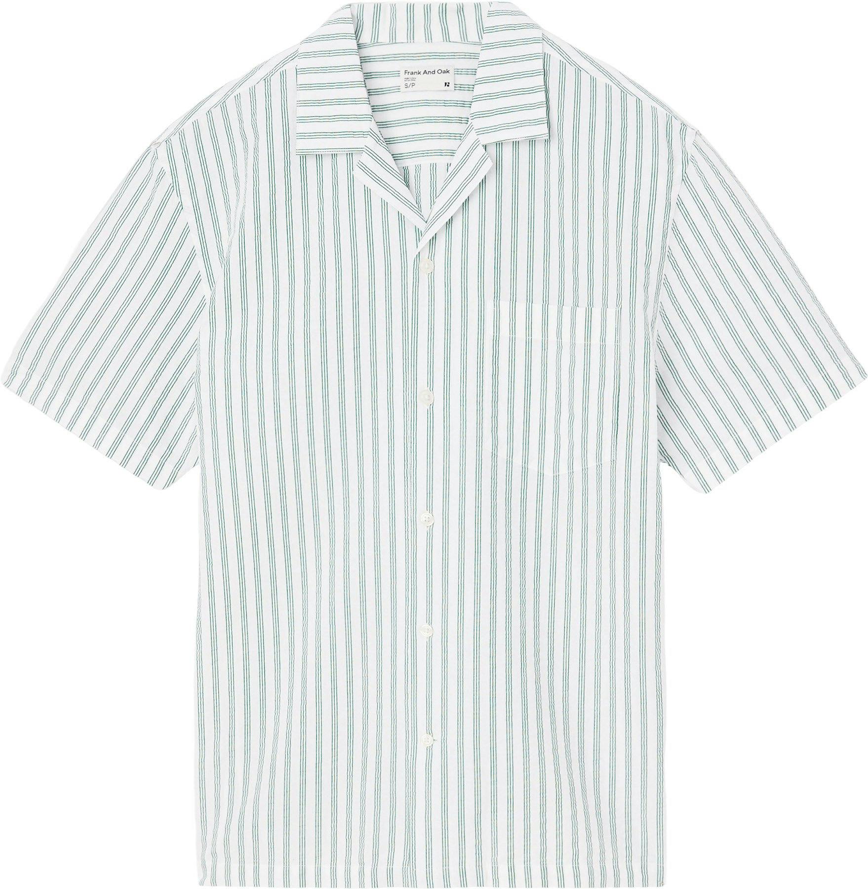 Image de produit pour Chemise à col cranté en seersucker - Homme