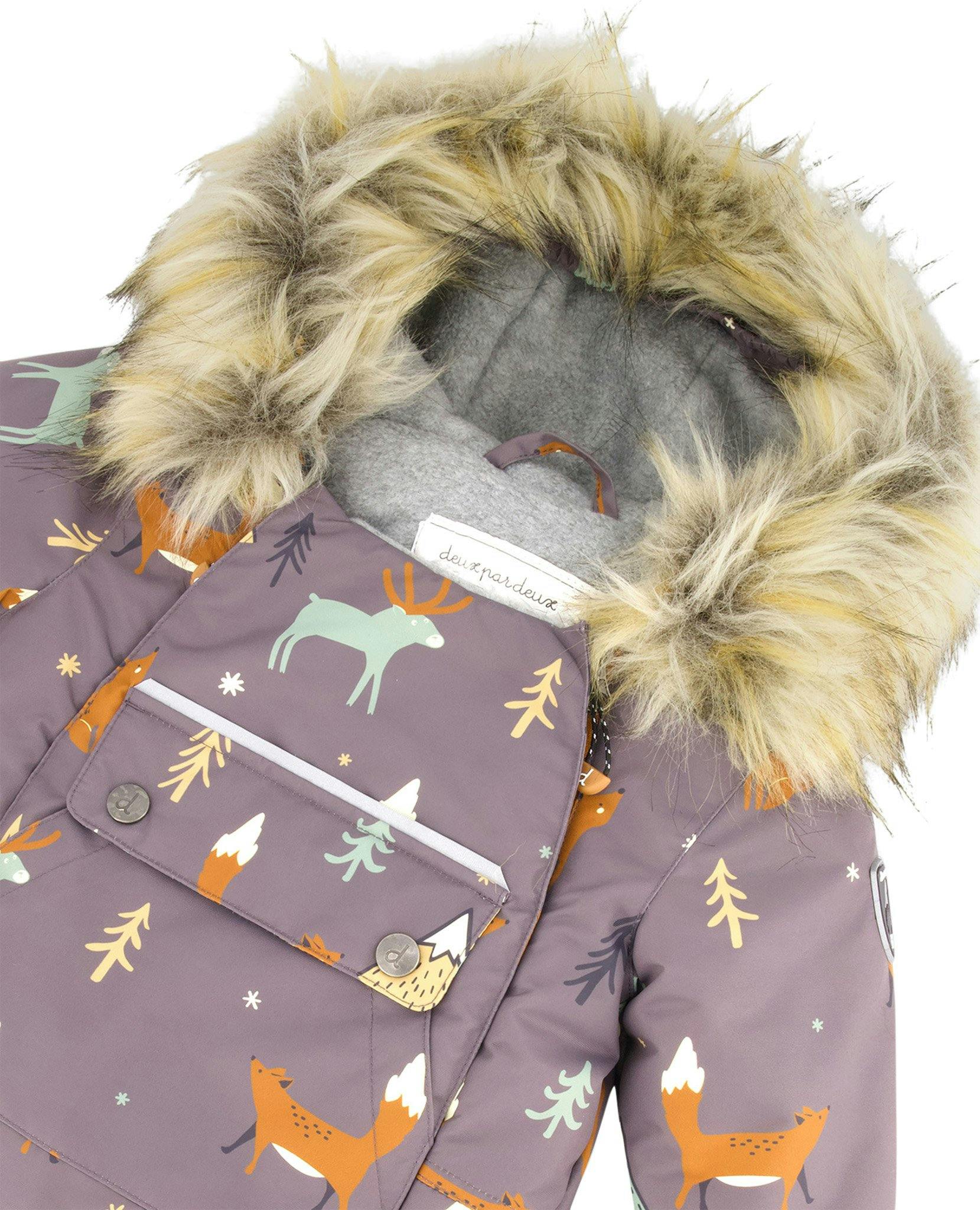Product gallery image number 9 for product Fox Print One Piece Snowsuit - Baby