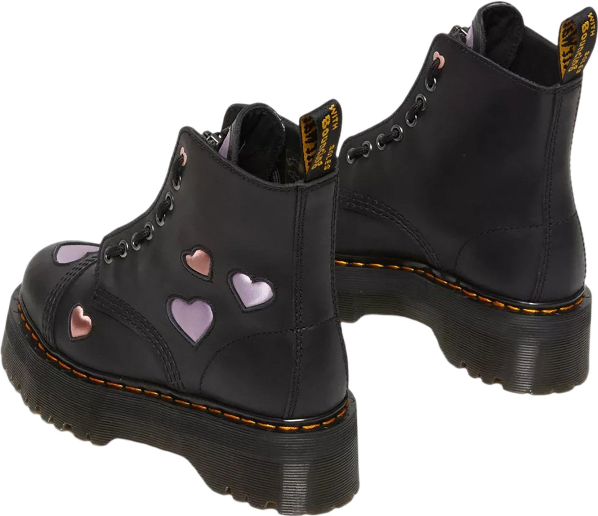 Product gallery image number 2 for product Sinclair Leather Heart Platform Boots - Women's