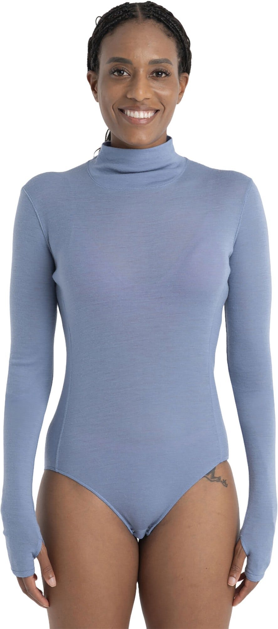 Product gallery image number 1 for product Merino Queens Long Sleeve High Neck Bodysuit - Women's