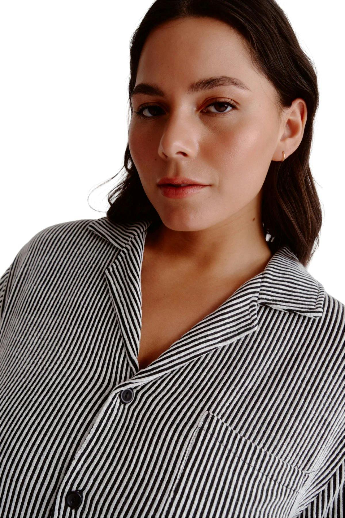 Product gallery image number 4 for product Recycled Short Sleeve Stripe Shirt - Women's