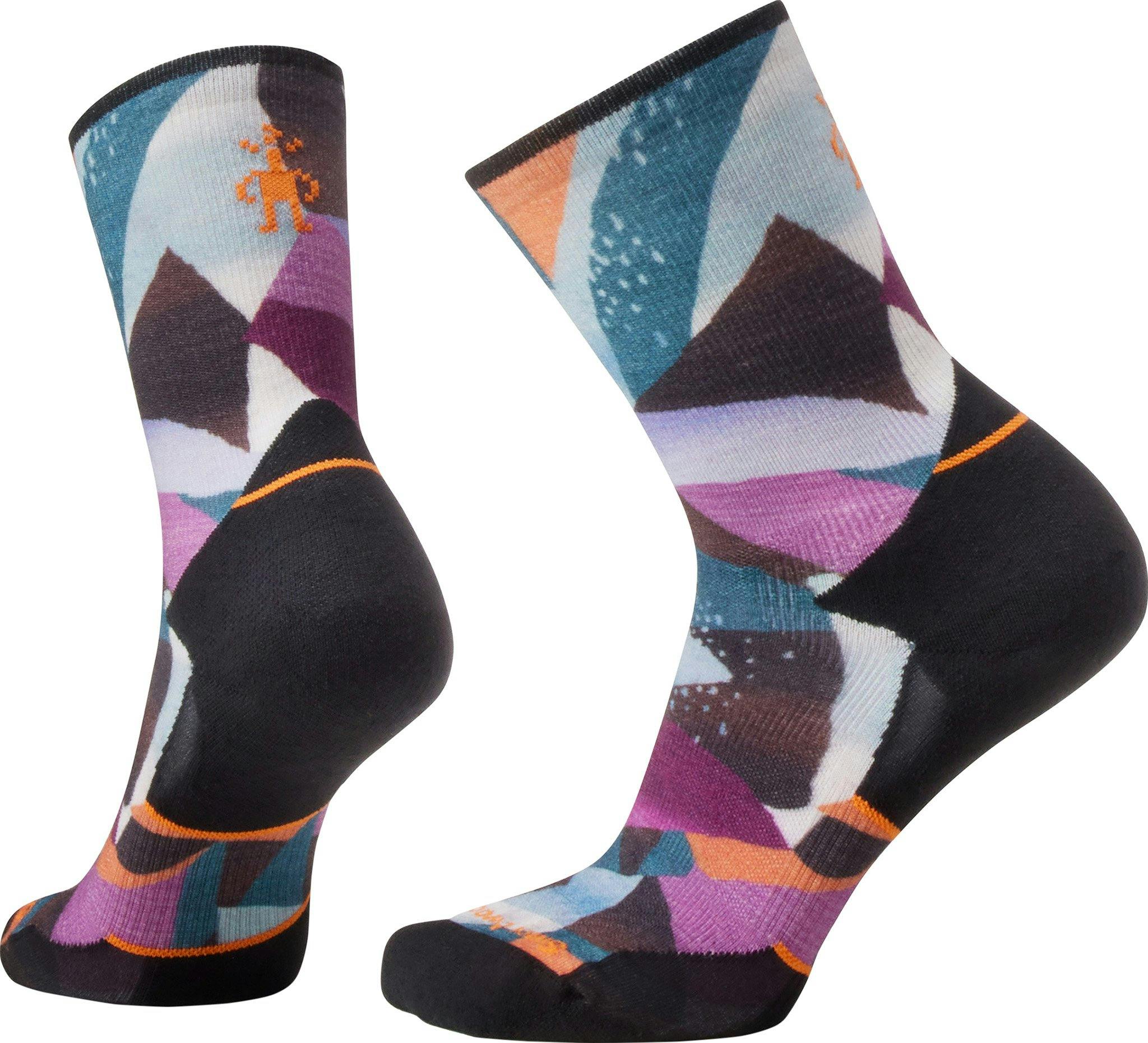 Product image for Trail Run Targeted Cushion Mosaic Pieces Print Crew Sock - Women's