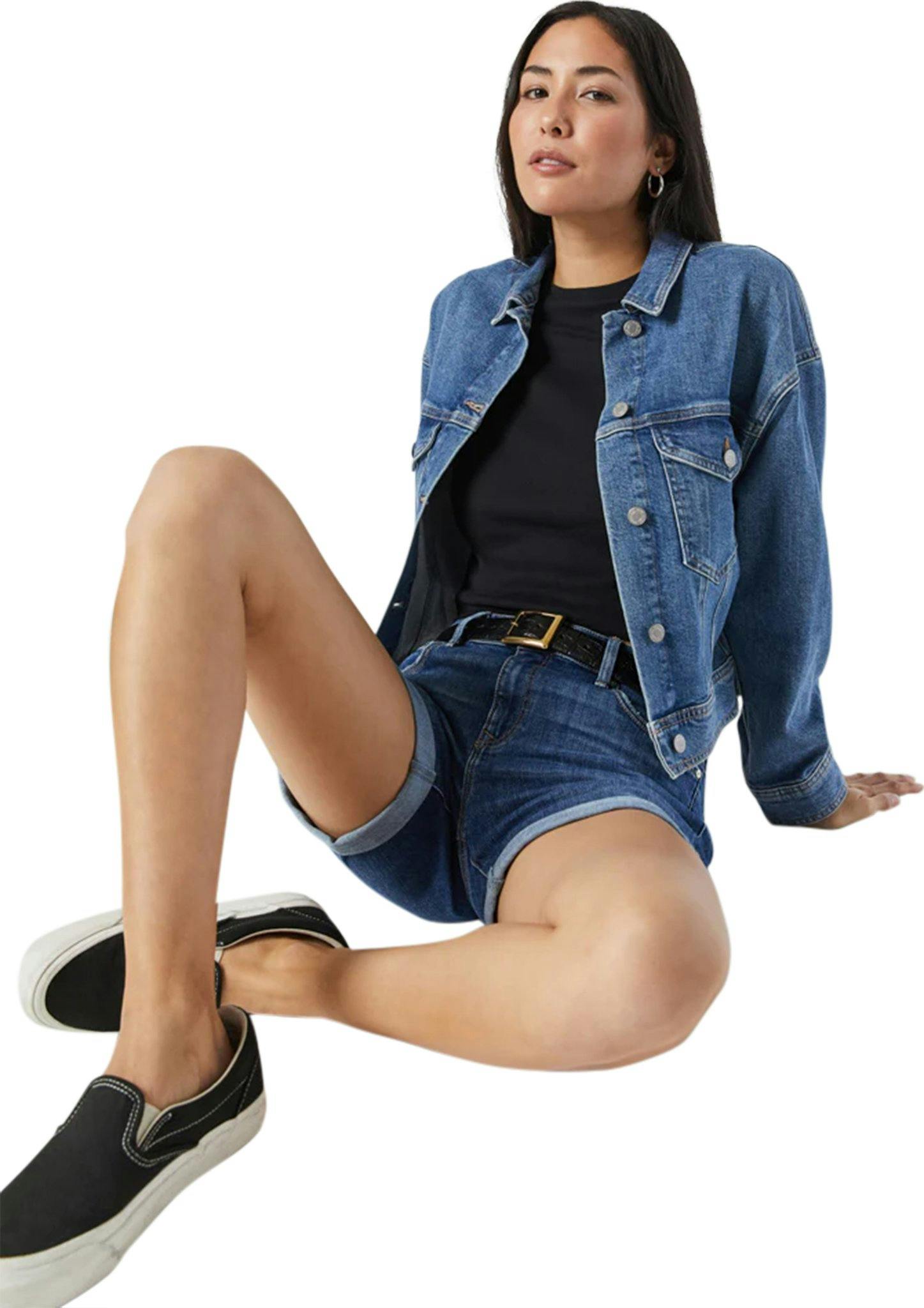 Product gallery image number 5 for product Pixie Denim Boyfriend Shorts - Women's