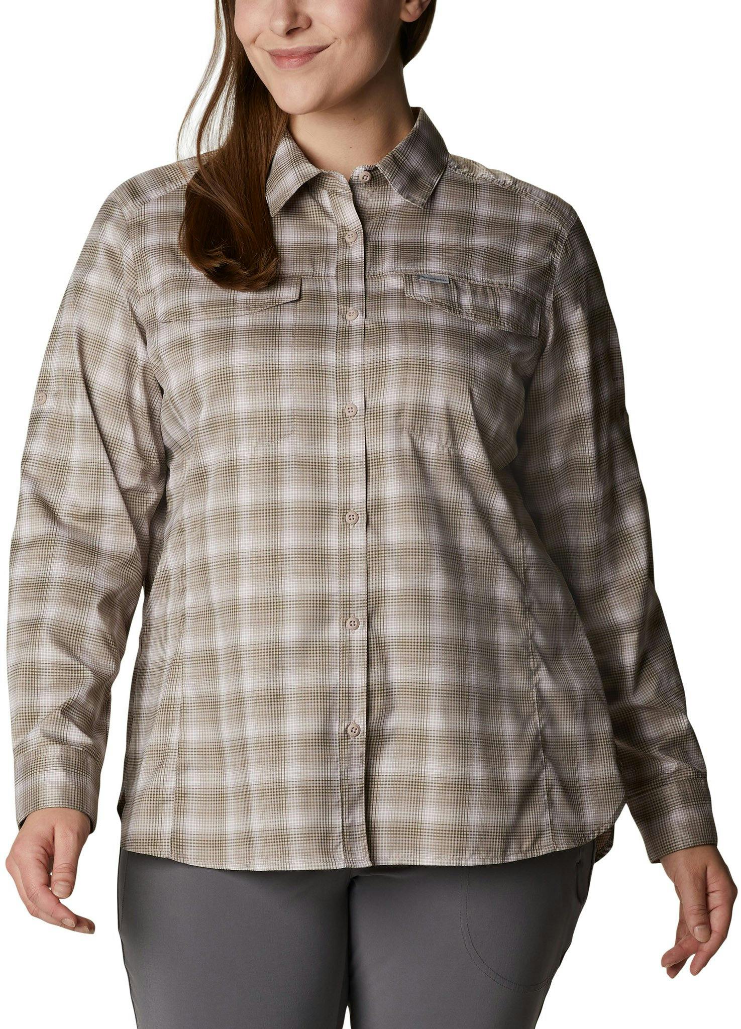 Product image for Silver Ridge Lite Plaid Long Sleeve Shirt Plus Size - Women's