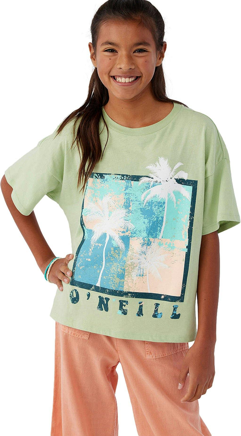 Product image for Grafitti Palm Oversized Boxy Tee - Girls