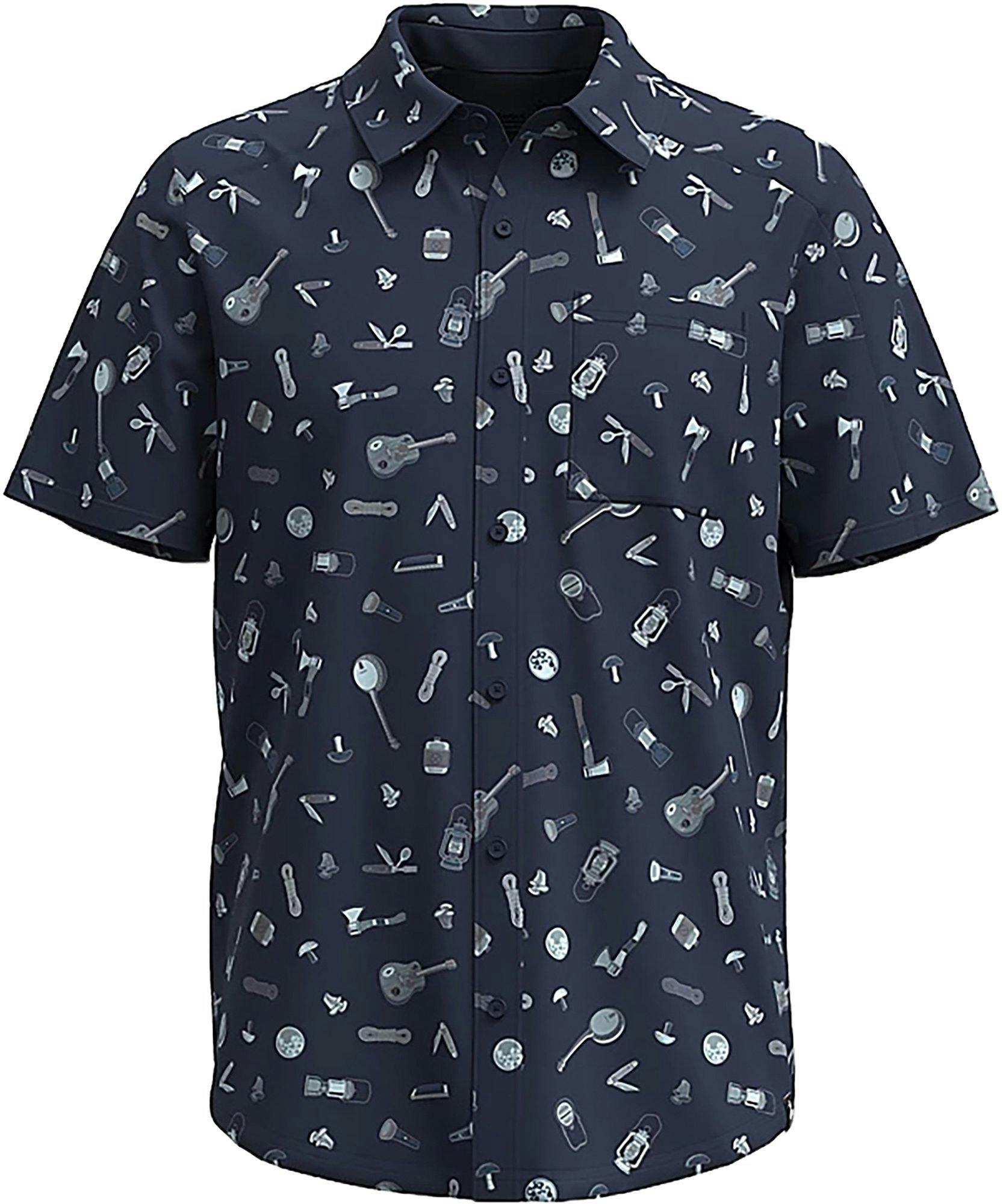 Product image for Printed Short Sleeve Button Down Shirt - Men's