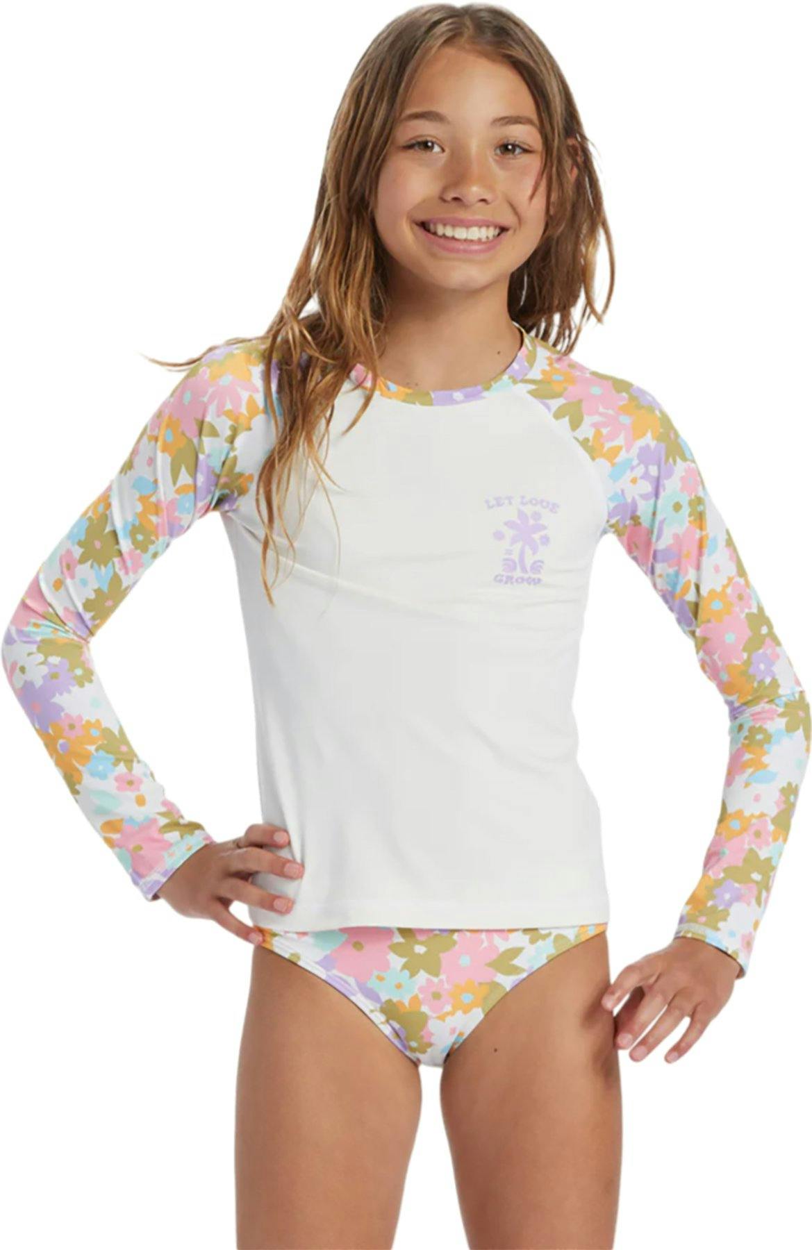 Product gallery image number 1 for product Kissed By The Sun Long Sleeve Rashguard - Girls