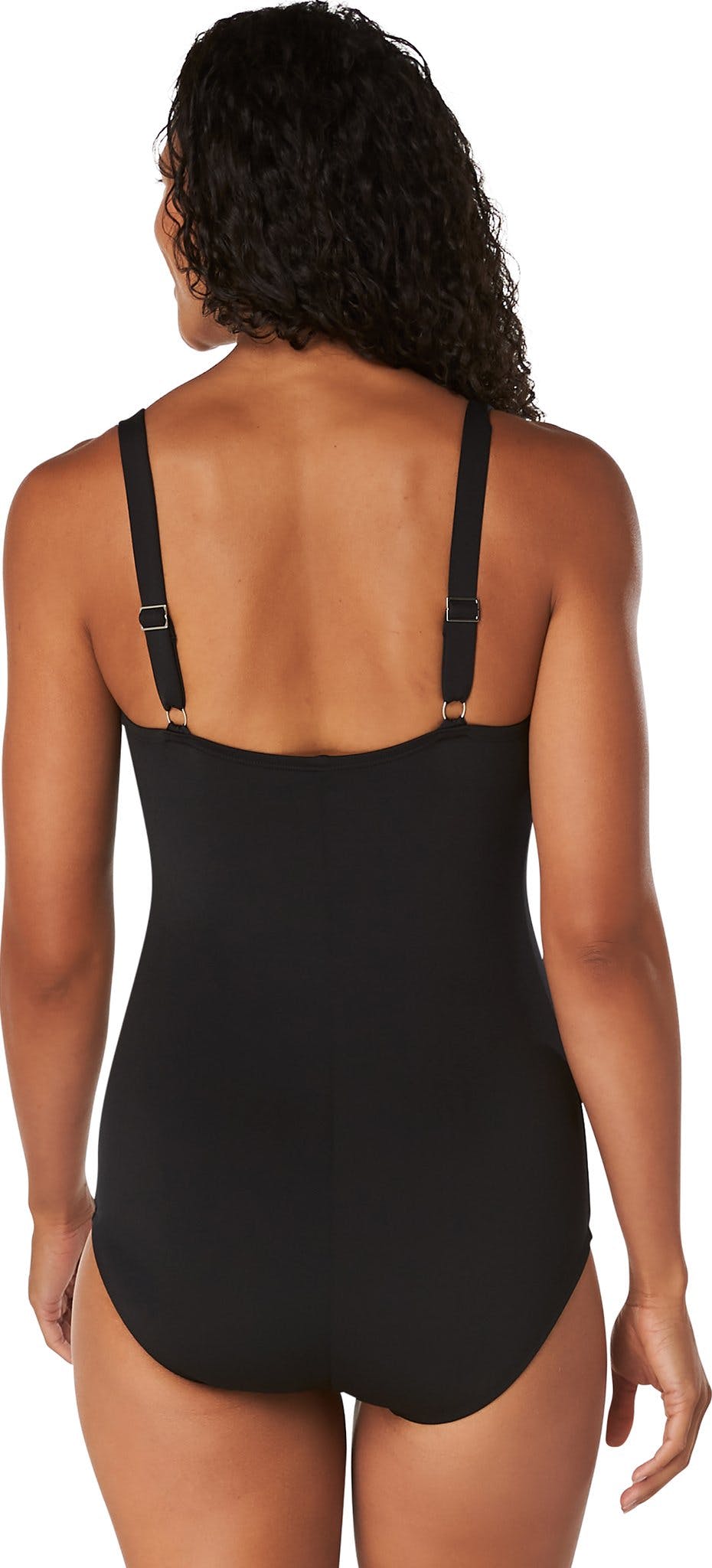 Product gallery image number 3 for product Solid Shirred Tank One Piece Swimsuit - Women's