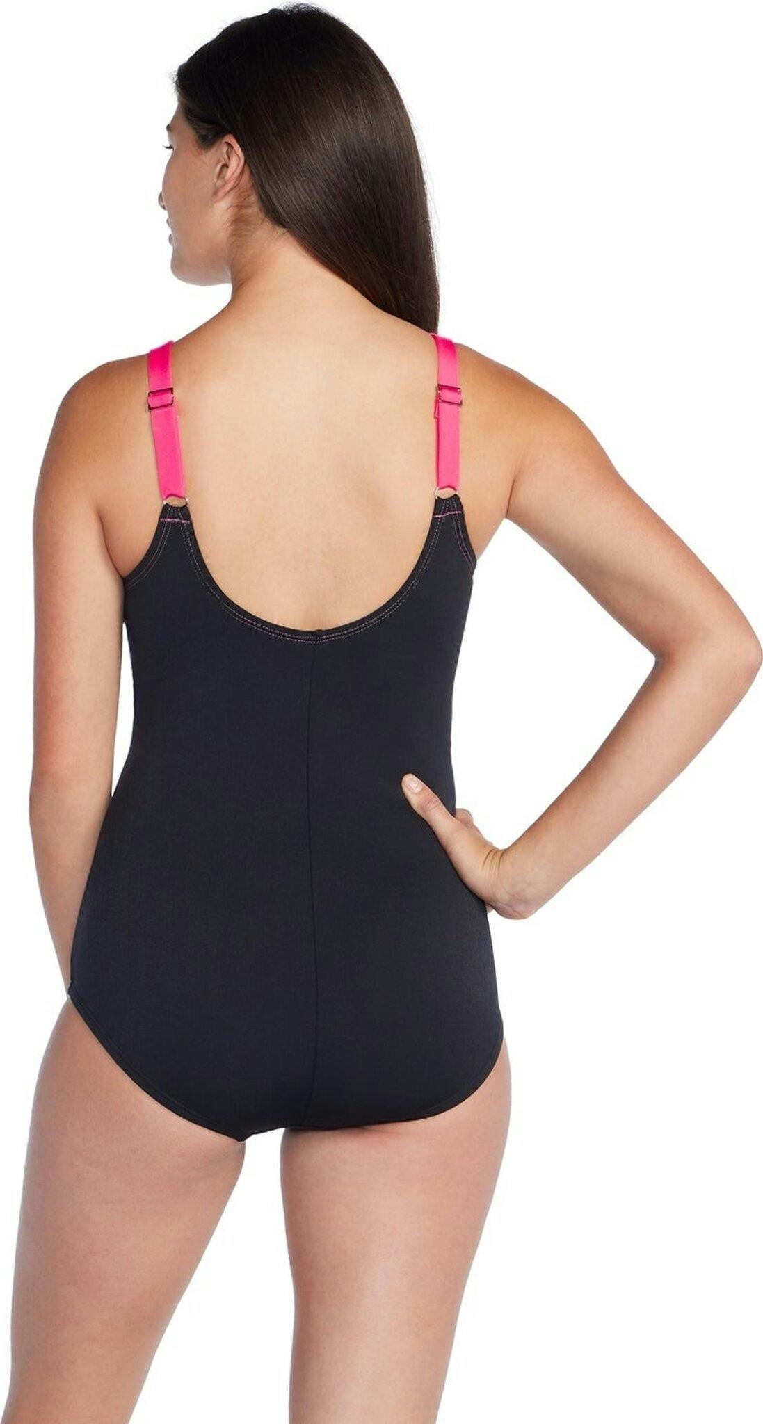 Numéro de l'image de la galerie de produits 2 pour le produit Maillot de bain une pièce à bandes couleurs contrastantes - Femme