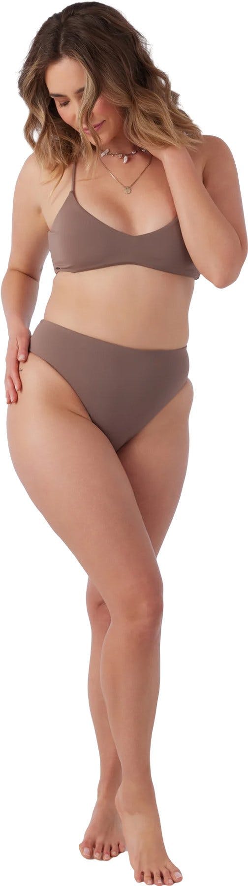 Numéro de l'image de la galerie de produits 6 pour le produit Bas de bikini uni taille haute Saltwater Solids Max - Femme