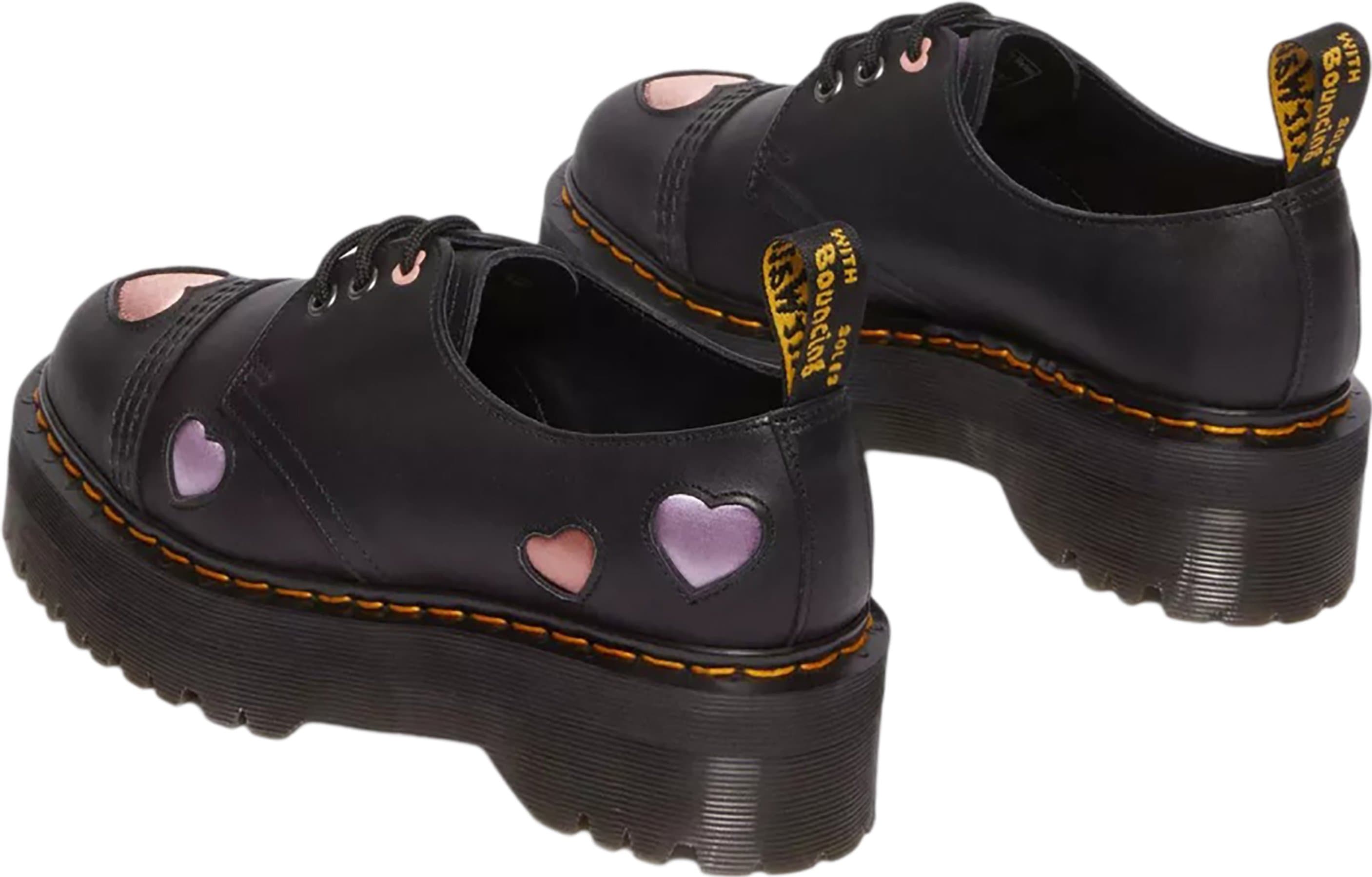 Product gallery image number 3 for product 1461 Leather Heart Platform Shoes - Women's