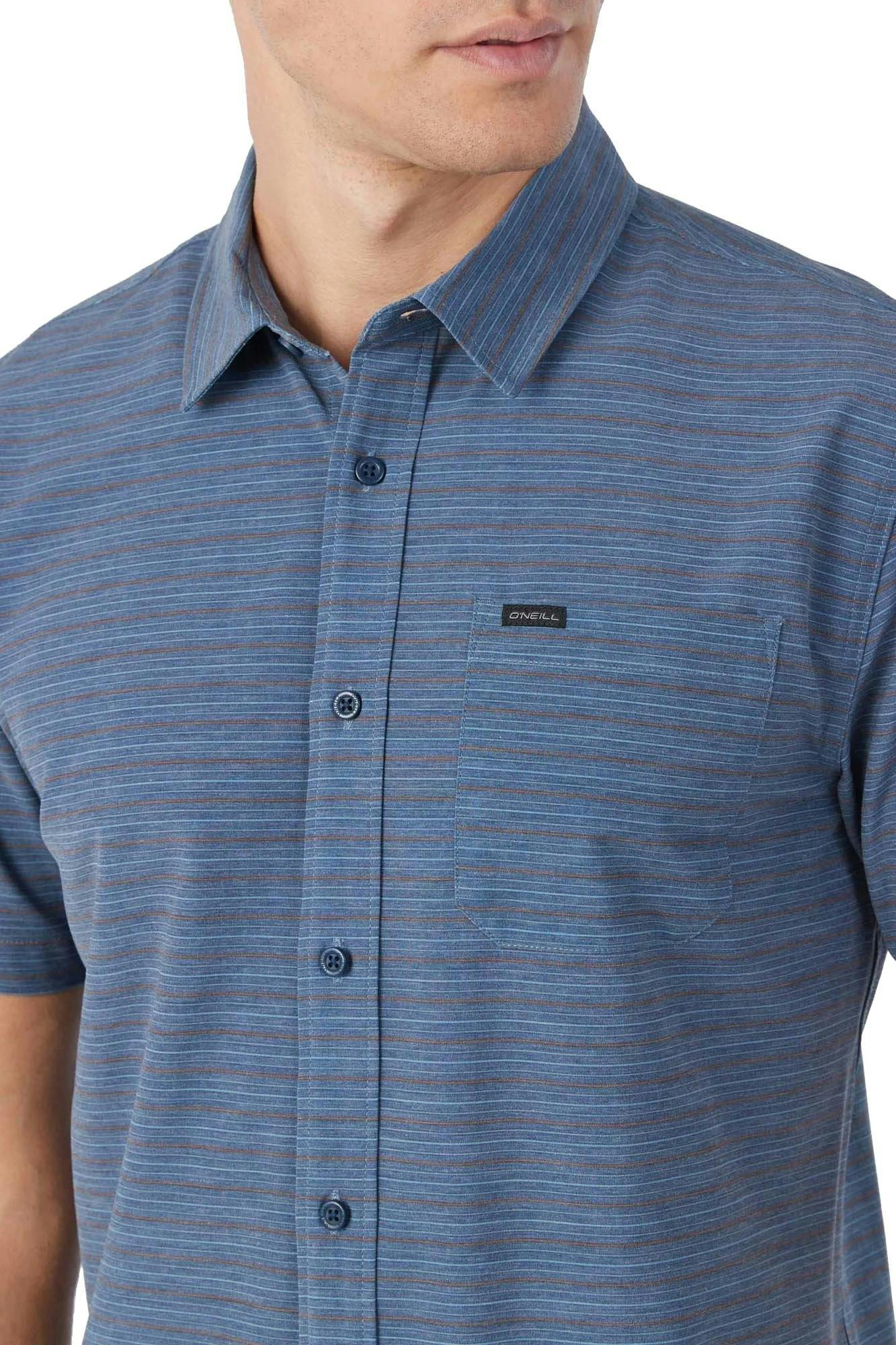 Product gallery image number 5 for product Trvlr Upf Traverse Stripe Woven Short Sleeve Shirt - Men’s