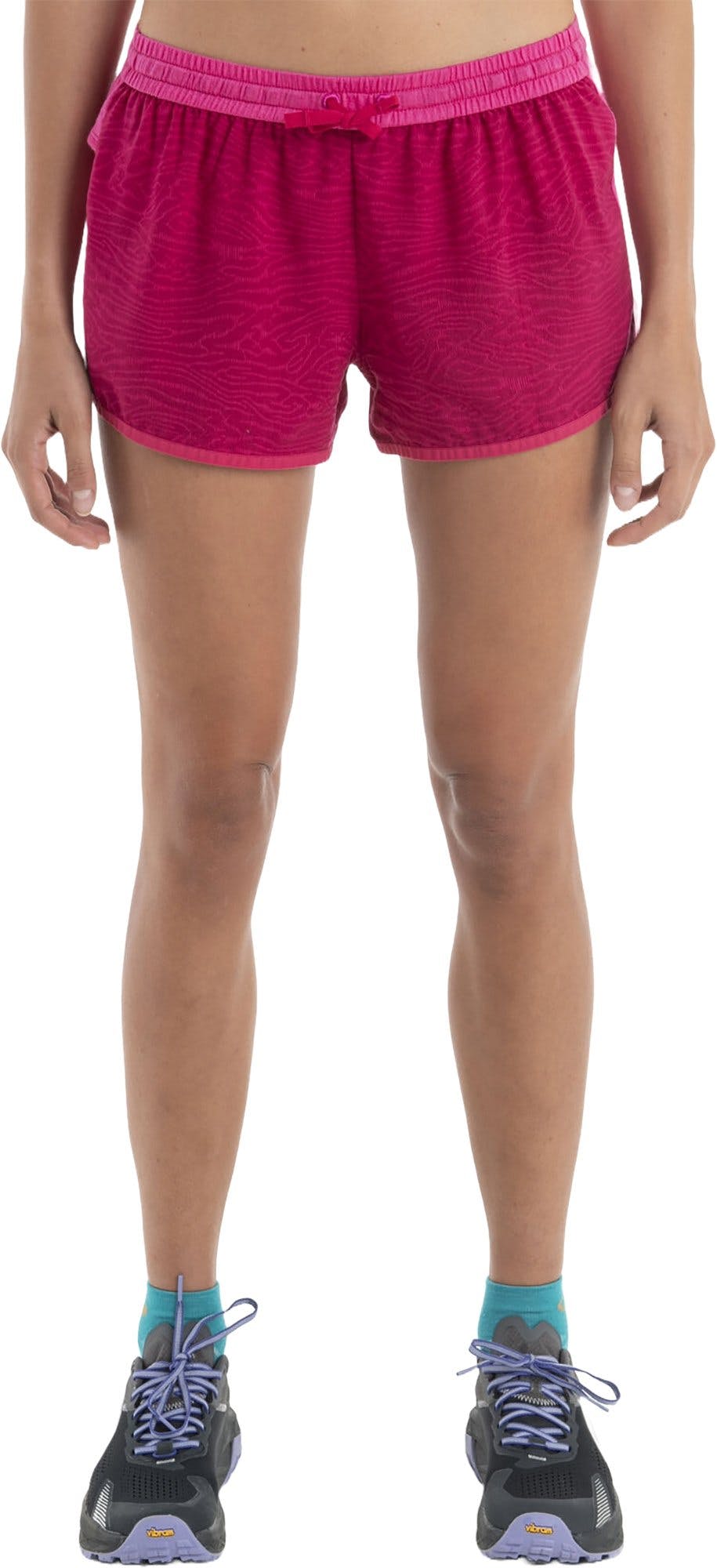 Product gallery image number 1 for product Merino 125 Zoneknit Shorts Topo Lines - Women's
