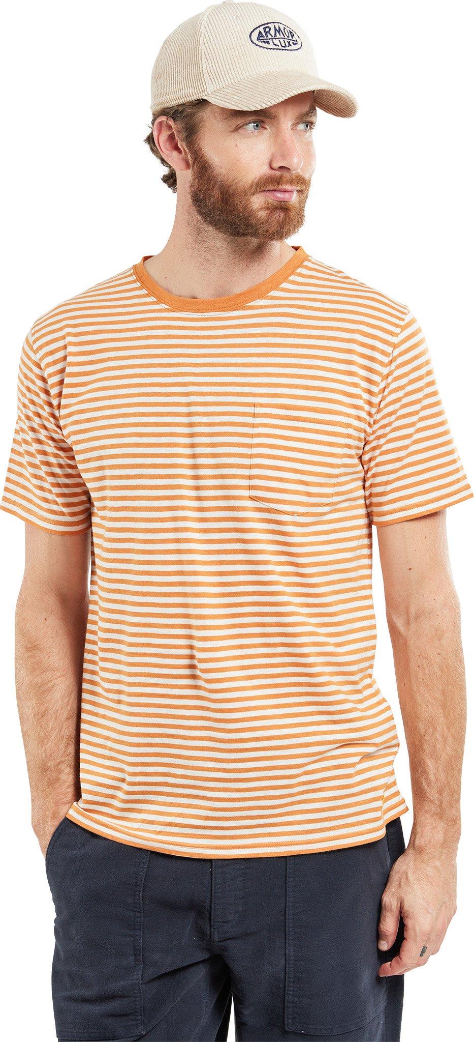 Numéro de l'image de la galerie de produits 1 pour le produit T-shirt rayé en coton et lin - Homme