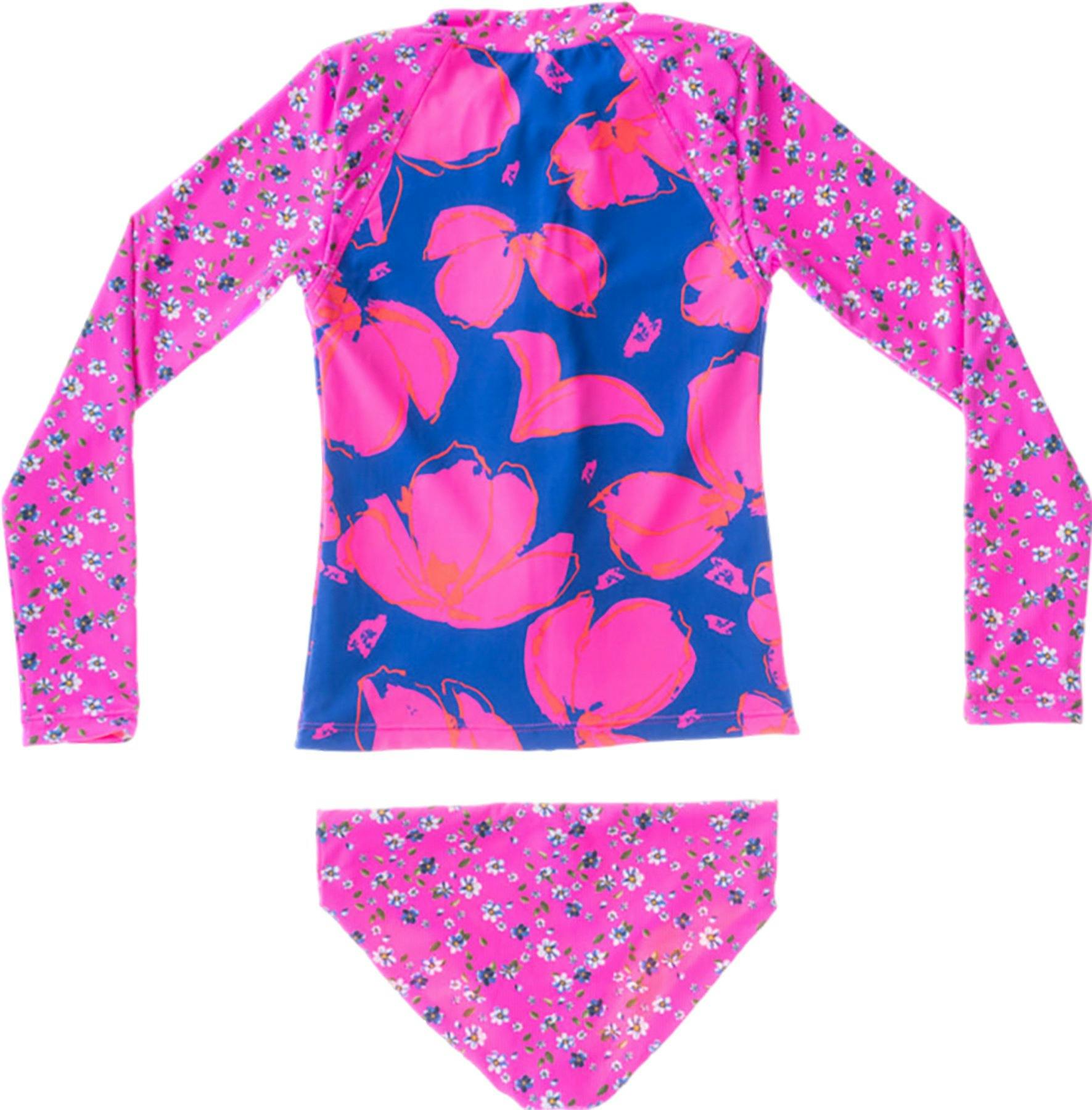 Product gallery image number 2 for product Cherish Happyflower Rashguard Bikini Set - Girls