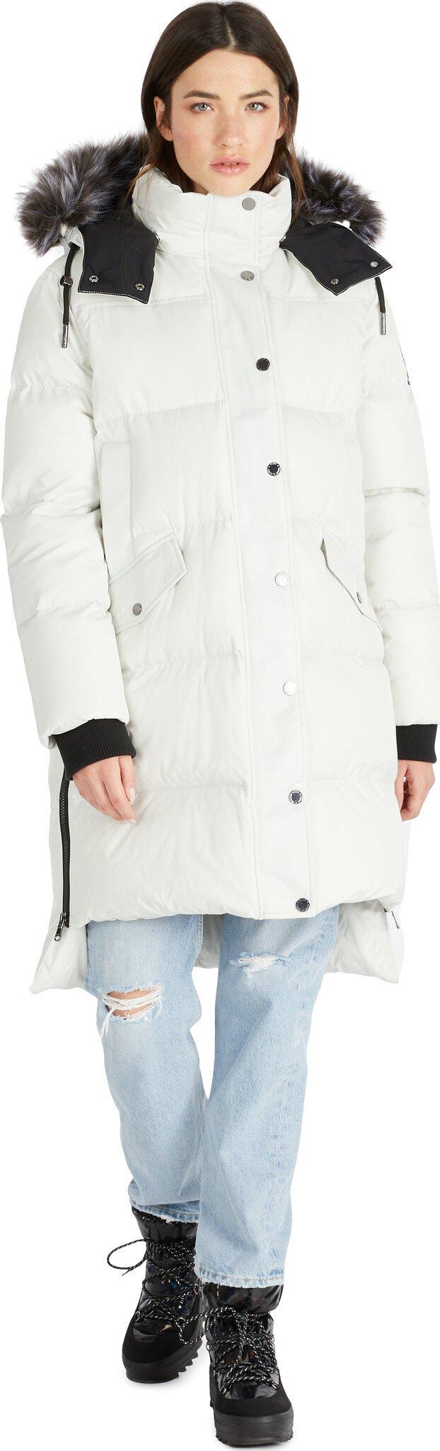 Product image for Reyna Long Puffer Coat with Detachable Faux Fur Trim and Hood - Women's