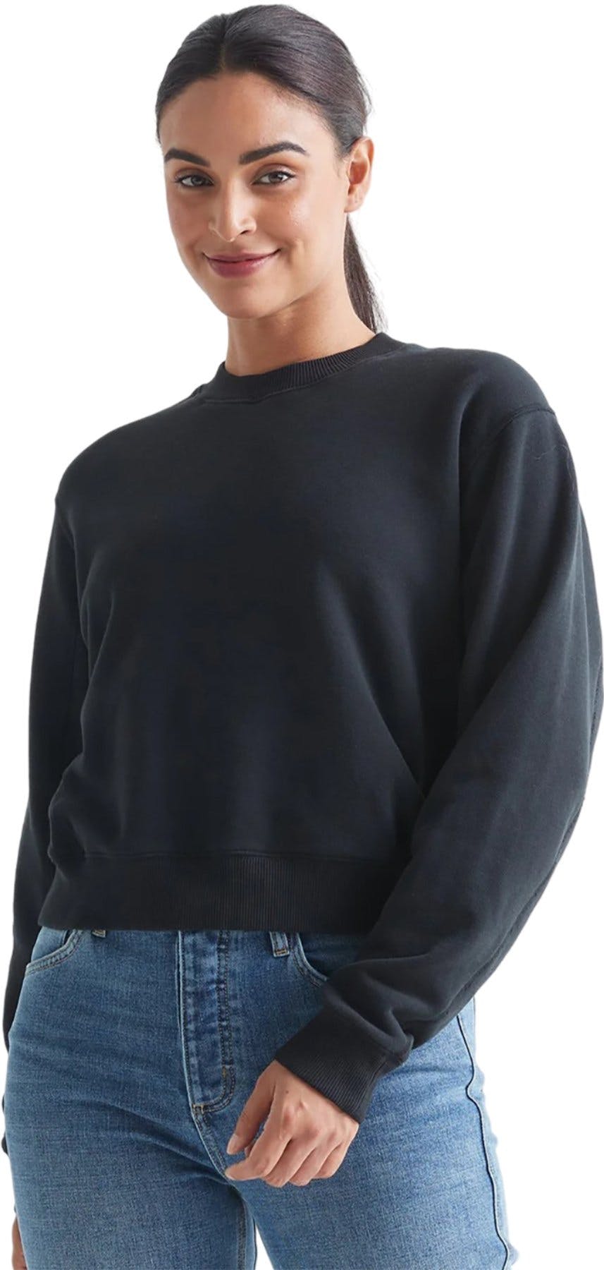 Product image for Brushed Terry Performance Crew Neck Sweater - Women's