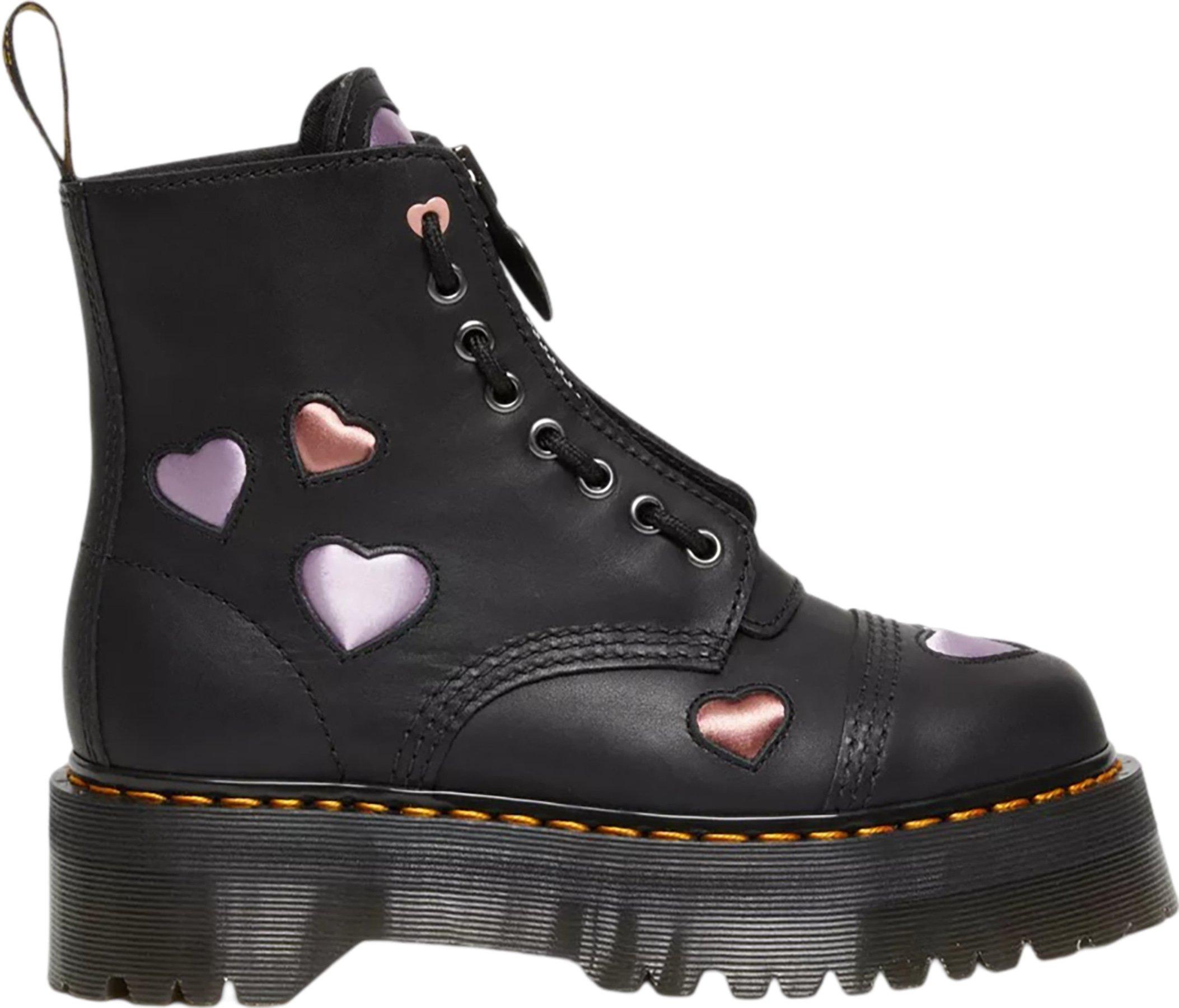 Product gallery image number 6 for product Sinclair Leather Heart Platform Boots - Women's