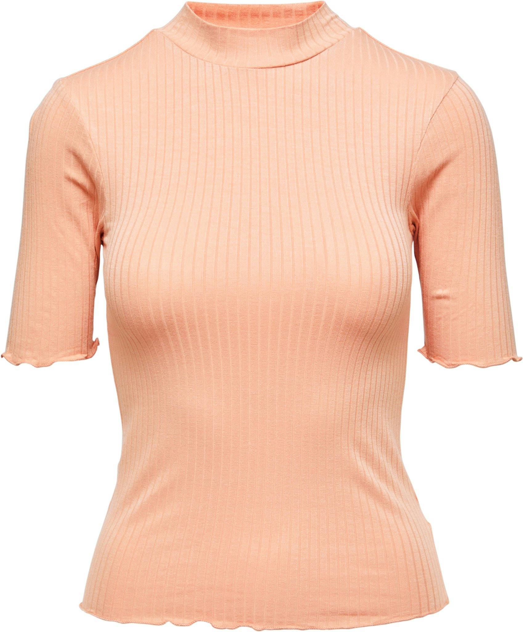 Numéro de l'image de la galerie de produits 1 pour le produit T-shirt en tricot à manches courtes et col cheminée Good Vibes - Femme