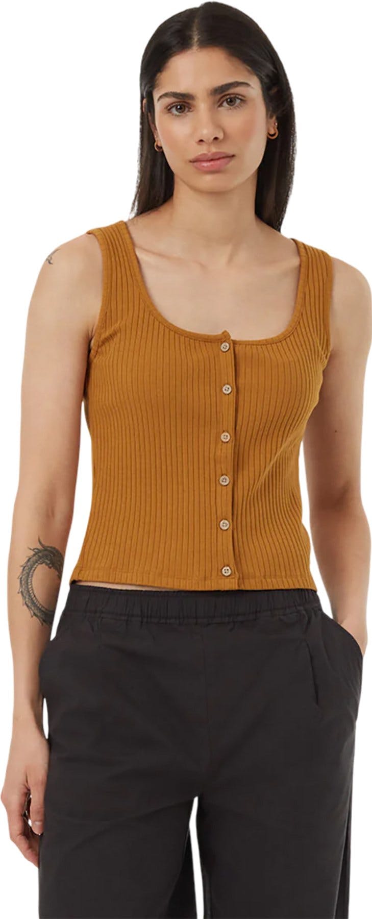 Product gallery image number 1 for product Rib Button Front Tank Top - Women's