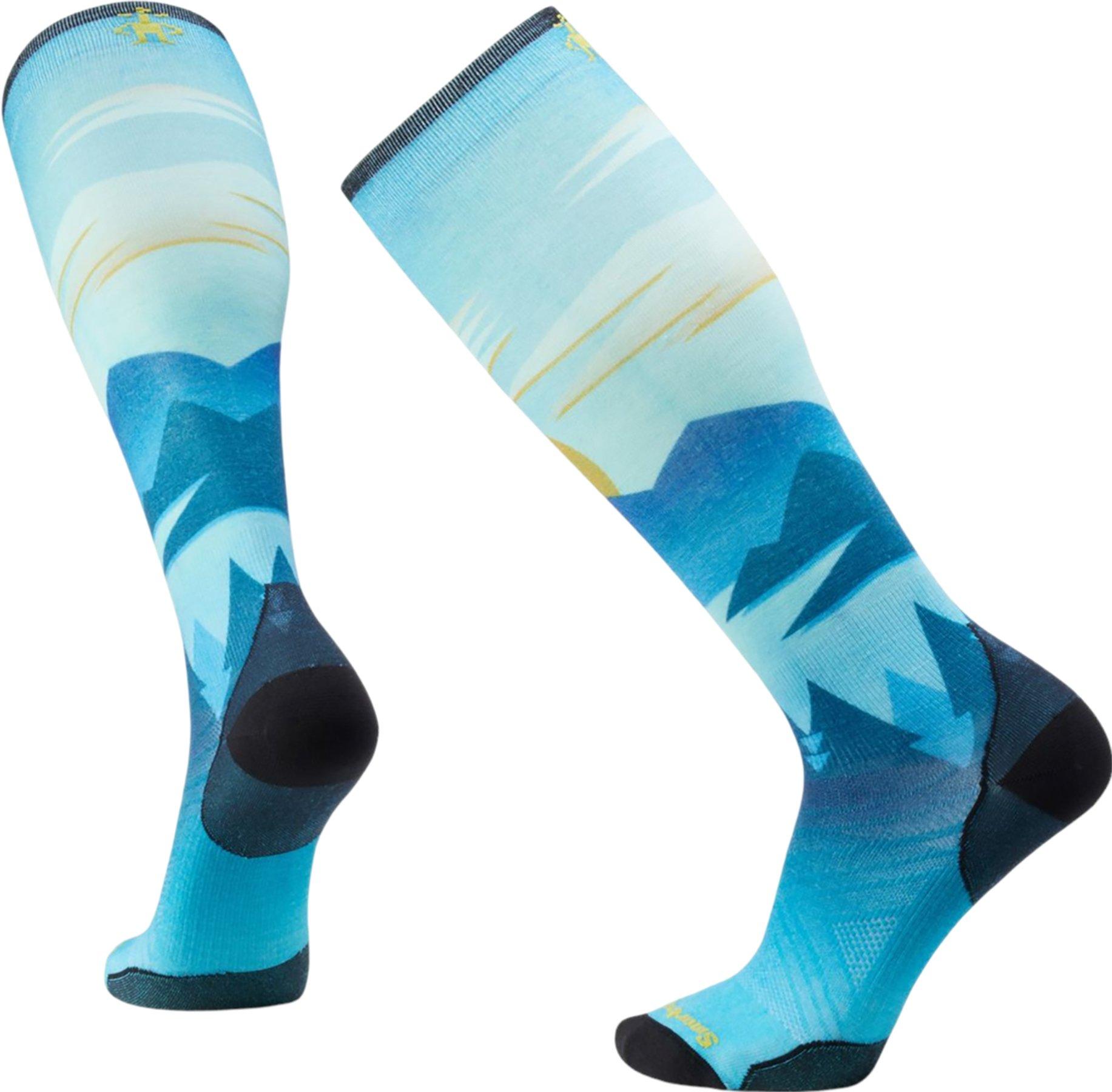 Product image for Ski Zero Cushion Chasing Mountains Print OTC Socks - Unisex