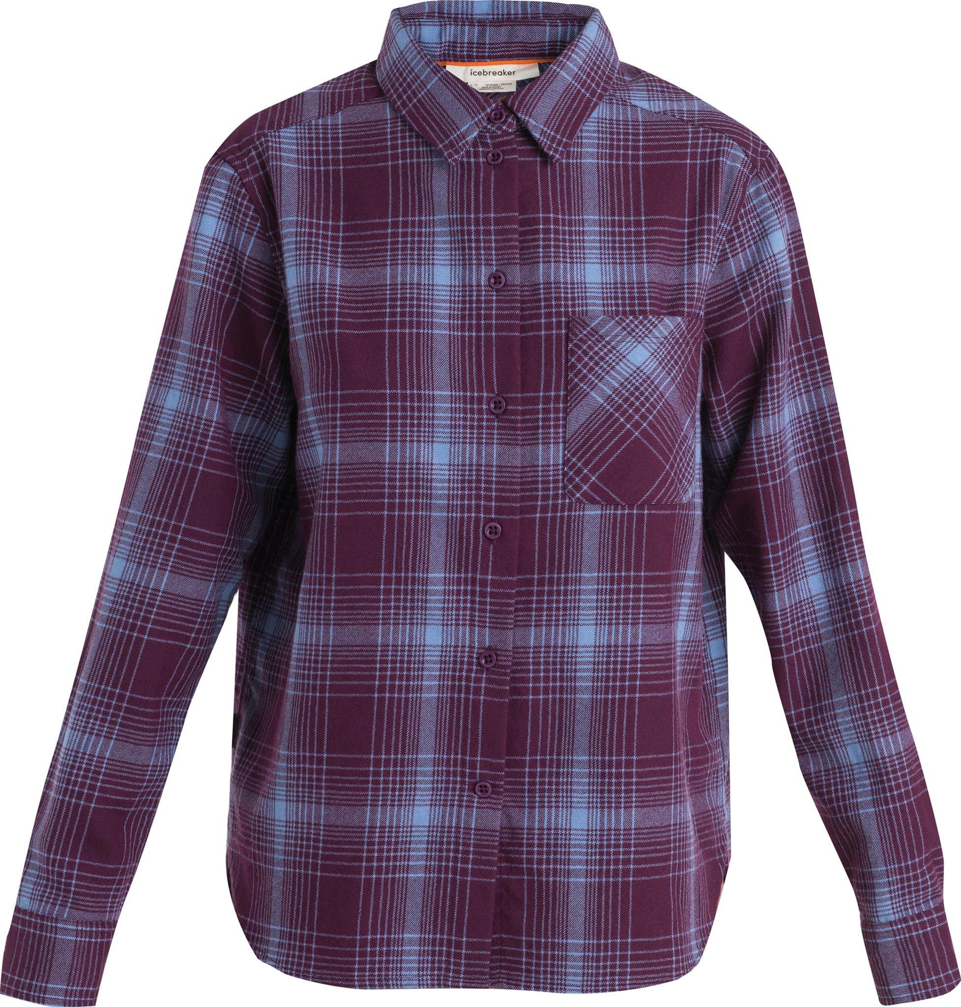 Product image for 200 Dawnder Merino Plaid Long Sleeve Flannel Shirt - Women's