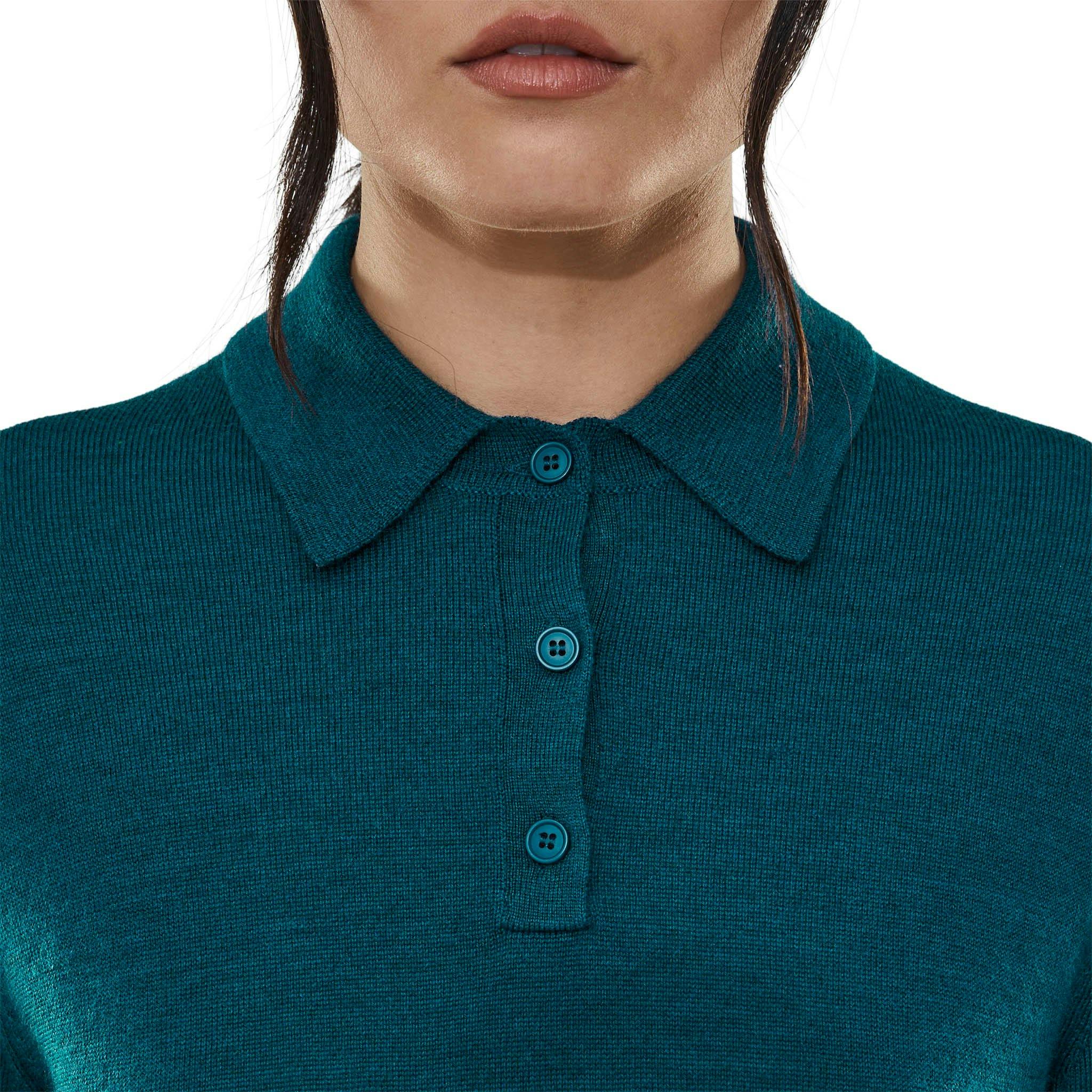 Product gallery image number 6 for product Alvalade Lightweight Long-Sleeve Merino Knit Polo - Women's